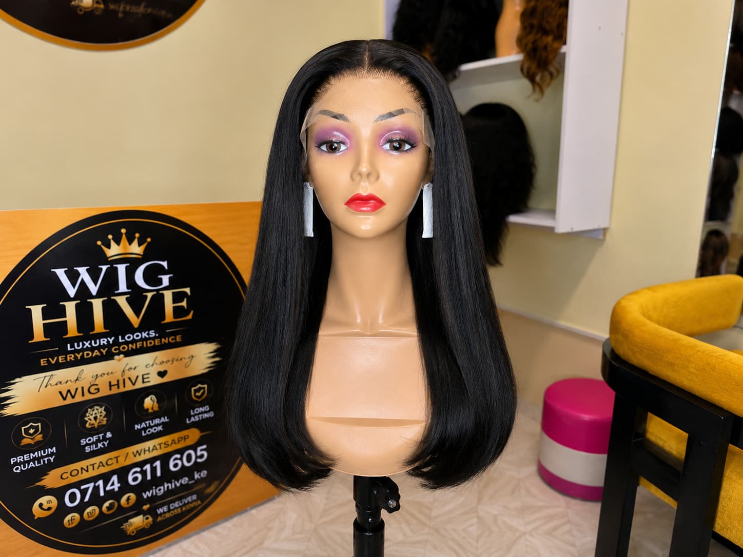 Straight Wig - Blended Human Hair
